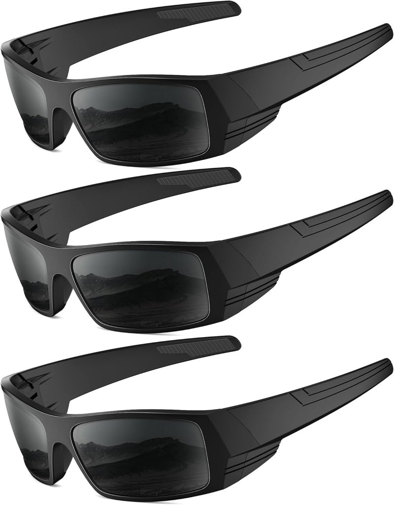 QALLY Store Sports Sunglasses-Men Polarized Mens-Sunglasses: Wrap Around Sun Glasses for Cycling Fishing with UV400 Protection - Image 1